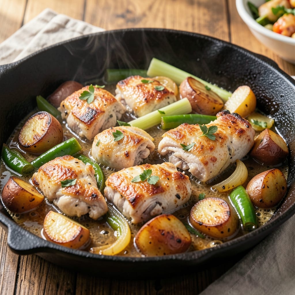 Applebee's Sizzling Chicken Skillet Recipe: Crispy Celery Crust Meets Savory Yolk Rivers