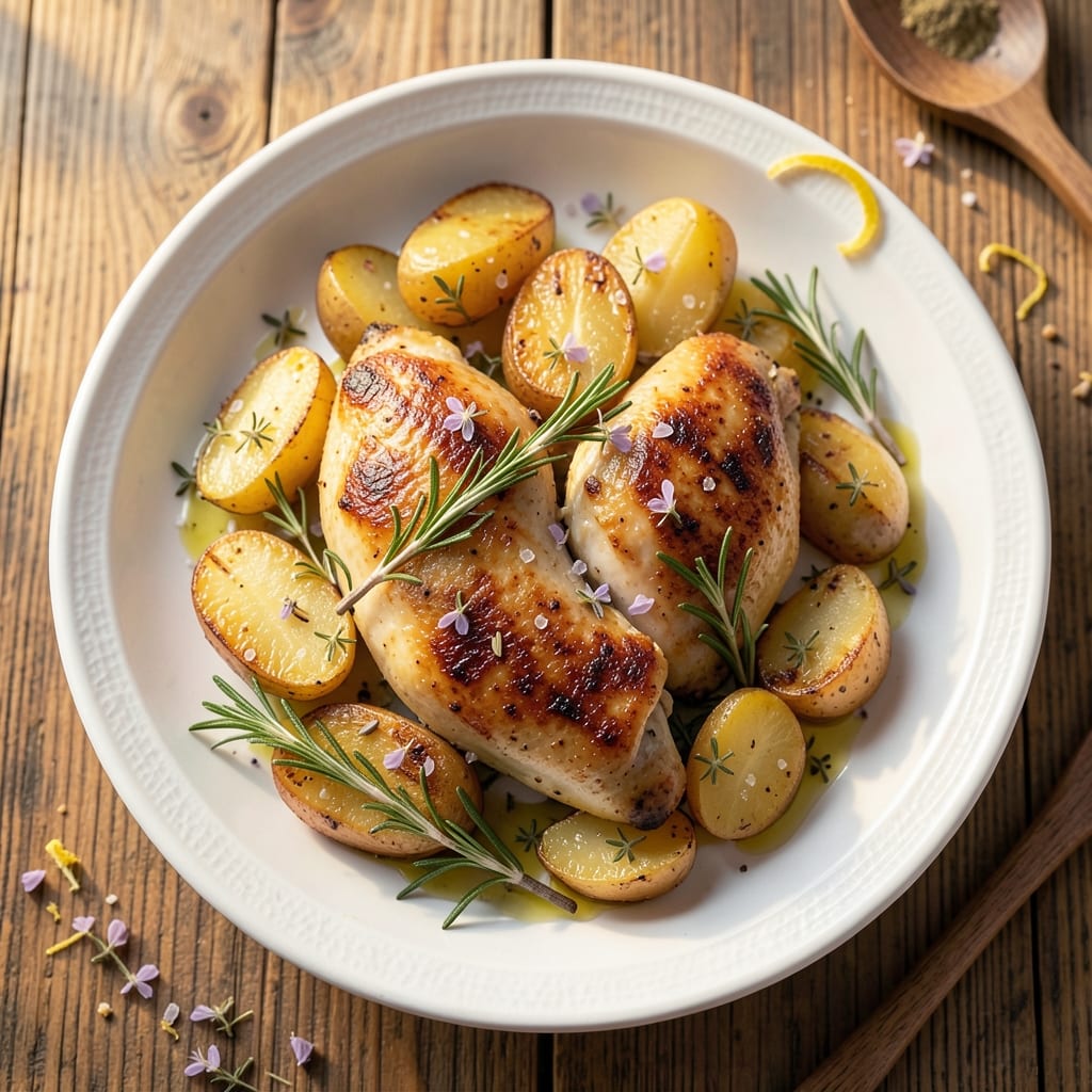 Boneless Chicken Thighs and Potatoes Recipe: One-Sheet Crispy-Skinned Comfort
