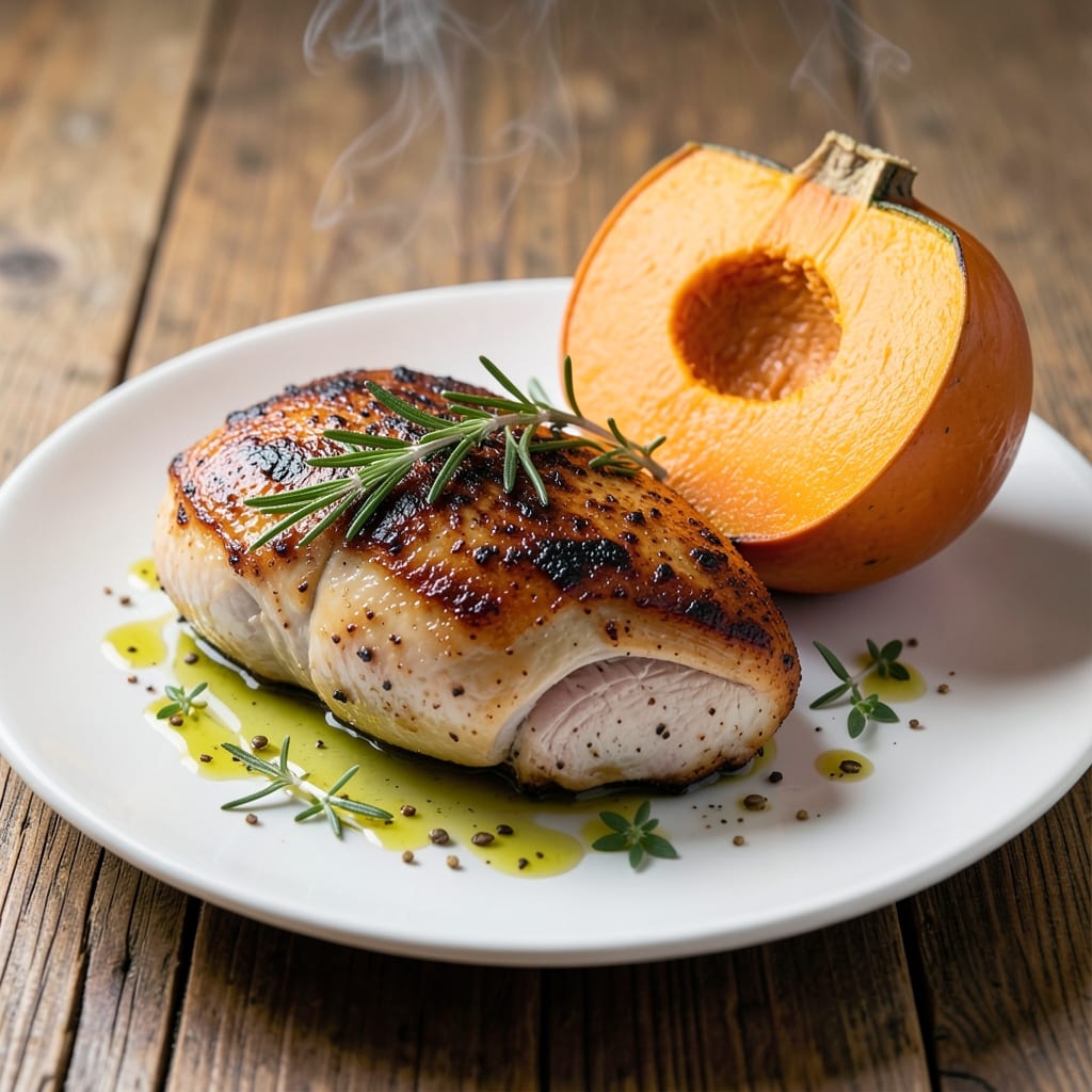 Baked Chicken Breast and Acorn Squash Recipe: Sweet Roasted Harmony in One Pan