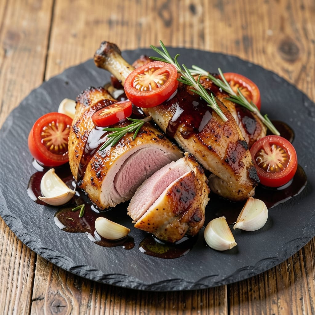 Balsamic Chicken Thighs With Burst Tomatoes Recipe: Sweet-Tart Glaze That Caramelizes to Richness