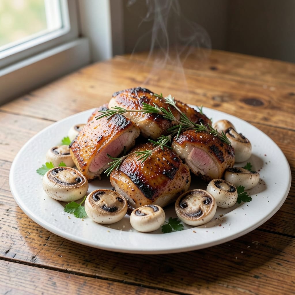 Baked Chicken Thighs With Mushrooms Recipe: Savory Herb-Crusted Bites With Earthy Mushroom Depth