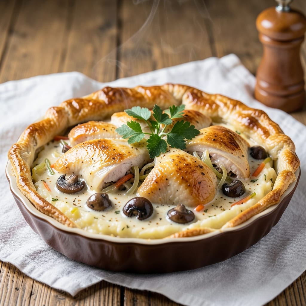 Banquet Chicken Pot Pie Recipe: One-Pan Golden Crust With Silky Yolk Streaks