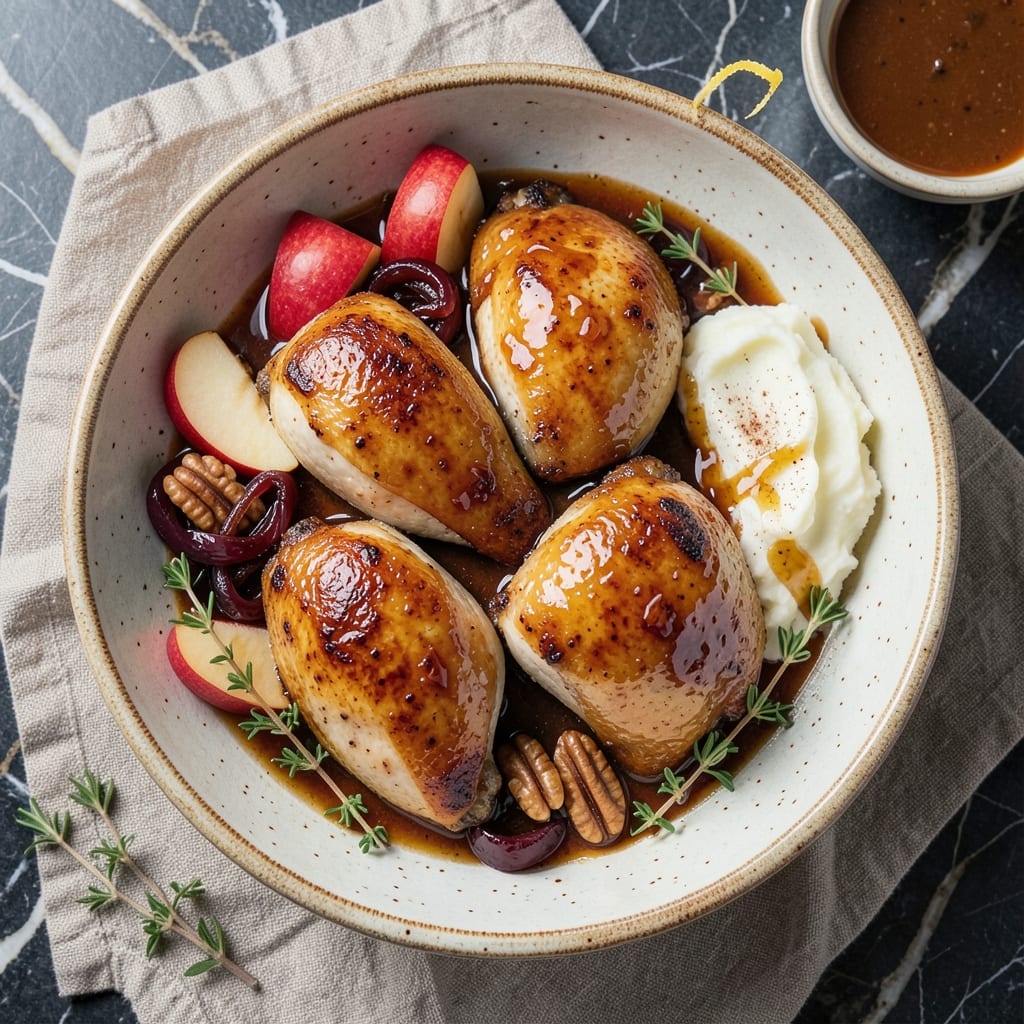 Apple Cider Glazed Chicken Thighs Recipe: Sticky-Sweet Caramelized Crust With Juicy Dark Meat