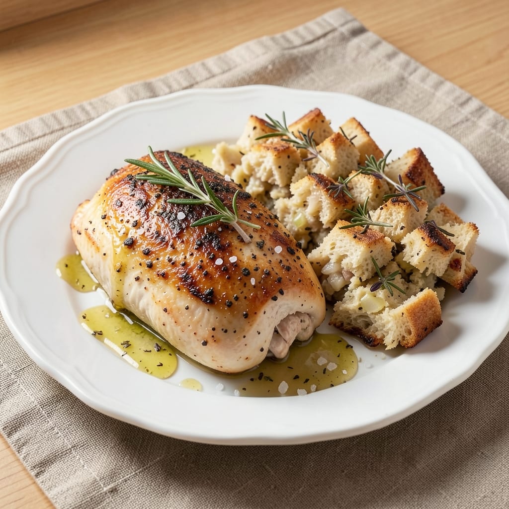 Baked Chicken Breast With Stove Top Stuffing Recipe: Juicy Chicken and Savory Herb-Stuffed Bites