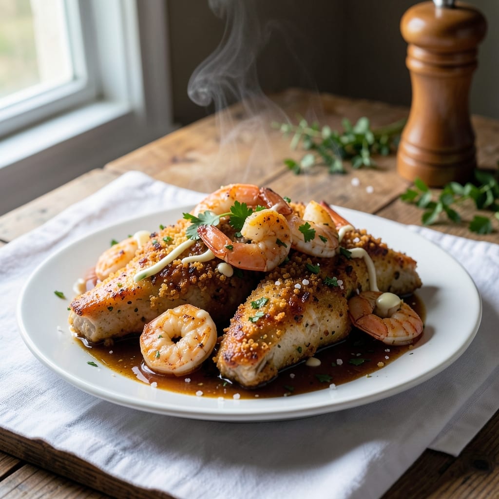 Applebee's Bourbon Street Chicken and Shrimp Copycat Recipe: Crispy Celery-Crusted Bites with Golden Glaze Rivers