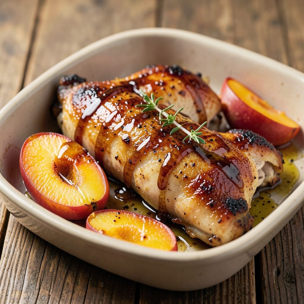 Baked Chicken With Canned Peaches Recipe: Sweet-Tart Glaze That Caramelizes Edges