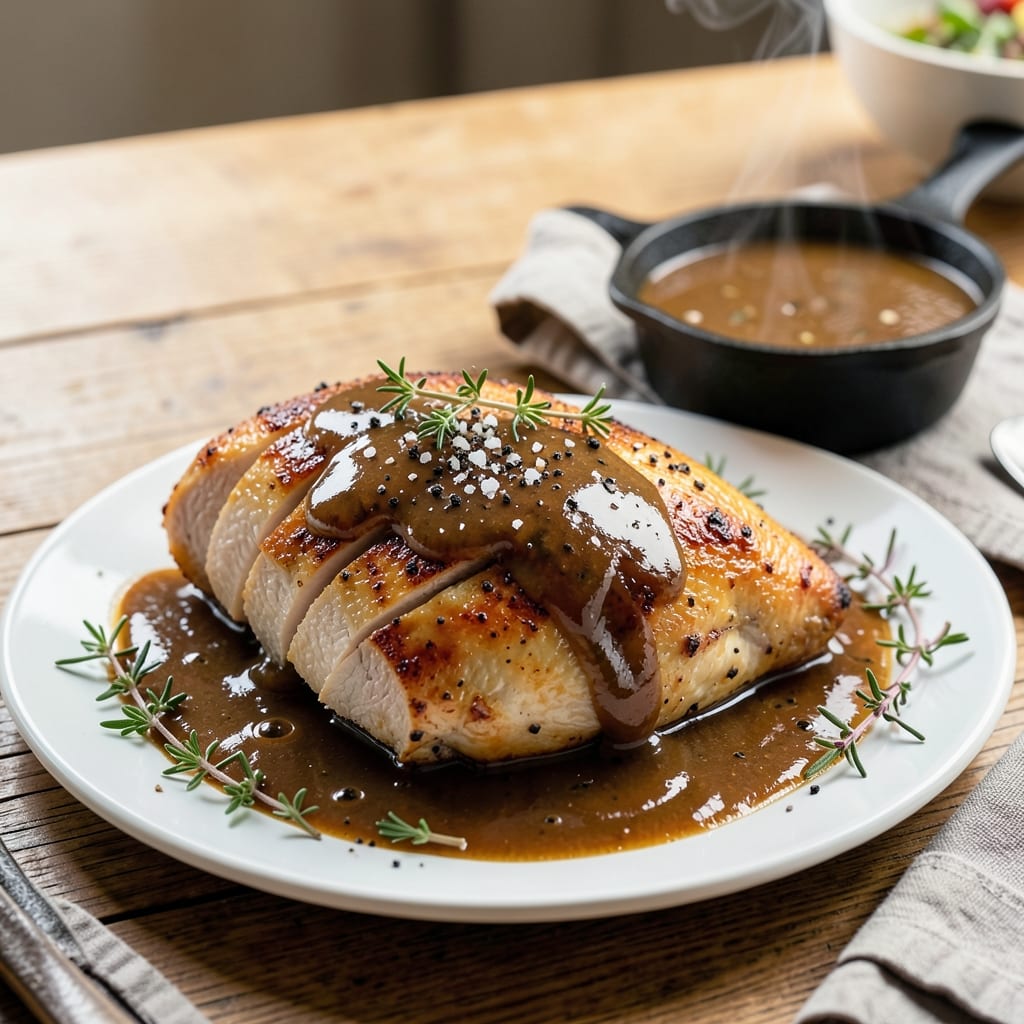 Best Roast Chicken Gravy Recipe Ever: Pan Sauce Magic with Golden Crispy Bits