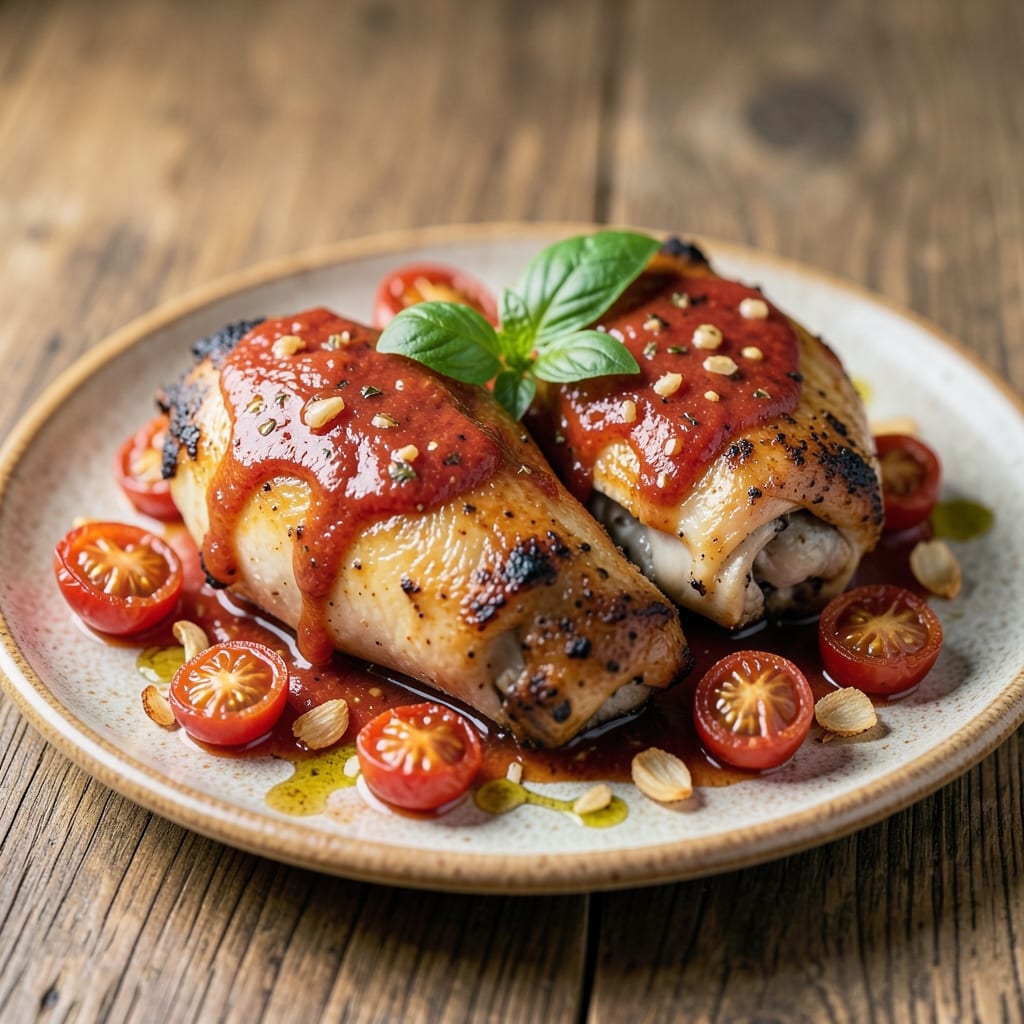 Baked Chicken Thighs in Tomato Sauce Recipe: One-Pan Saucy Crisp With Juicy Dark Meat