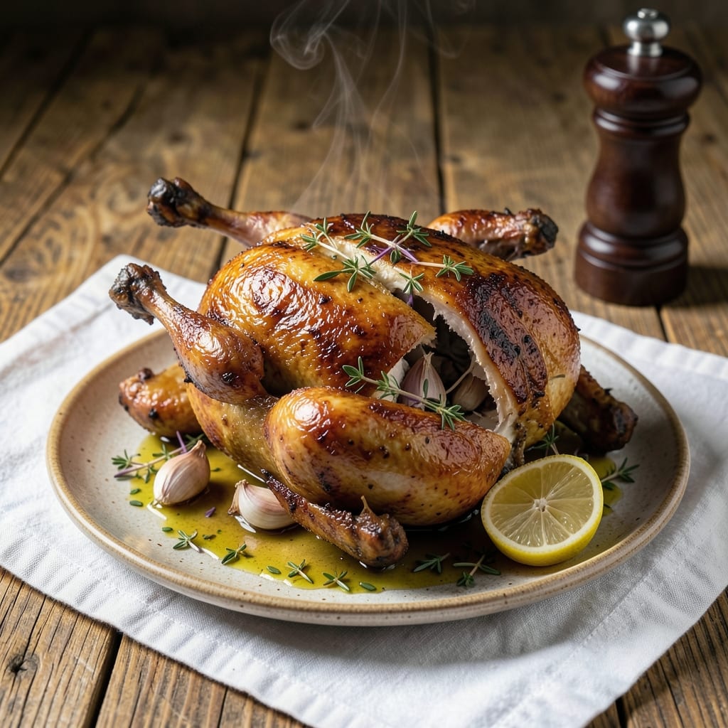 Authentic Greek Roasted Chicken Recipe: Herbed Lemon-Garlic Crispy Skin Magic