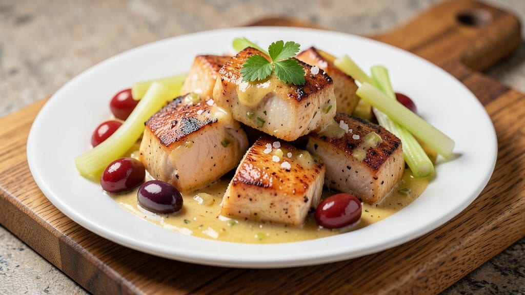 Betty Crocker Chicken À La King Recipe: Celery-Vinegar Velout Hugs Tender Chicken