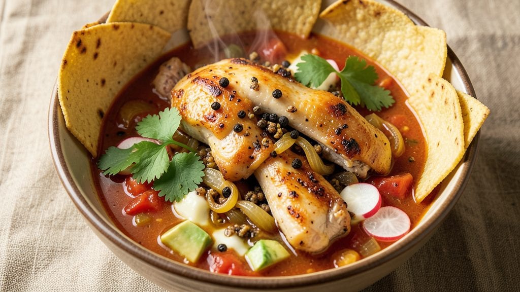 Chili's Chicken Tortilla Soup Copycat Recipe: Crispy Tortilla Strips and Smoky Tomato Velout