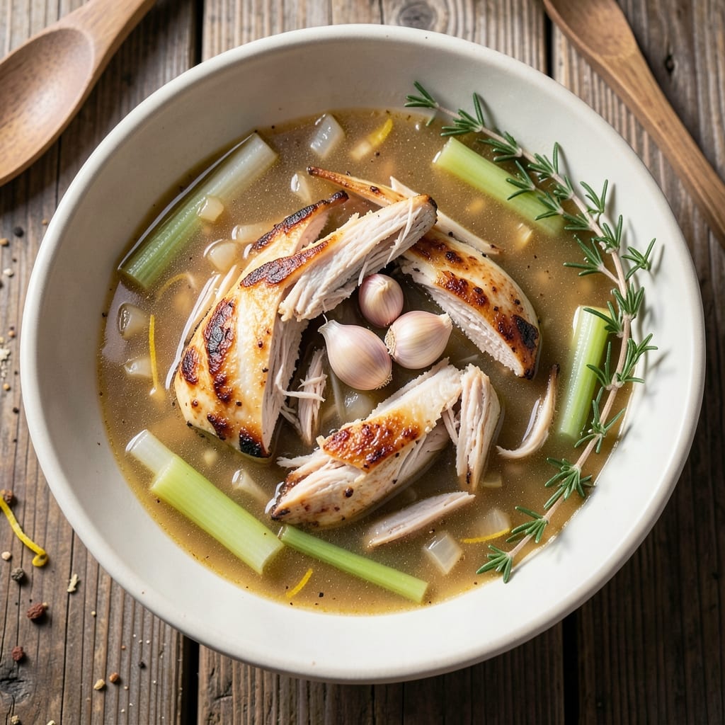 Best Slow Cooker Rotisserie Chicken Soup Recipe: Shredded Tender Meat and Herbed Broth