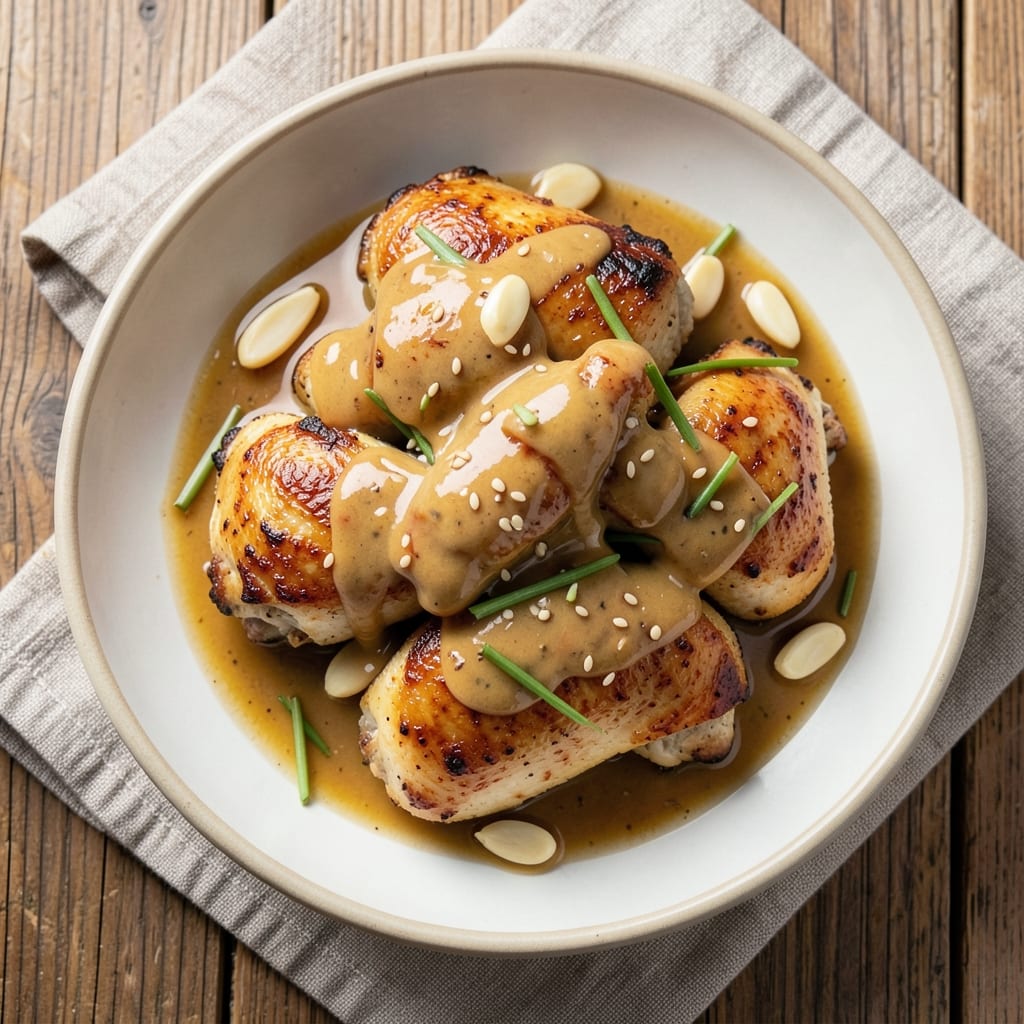 Baked Chicken With Peanut Sauce Recipe: Nutty-Sweet Glaze That Sticks to Every Bite