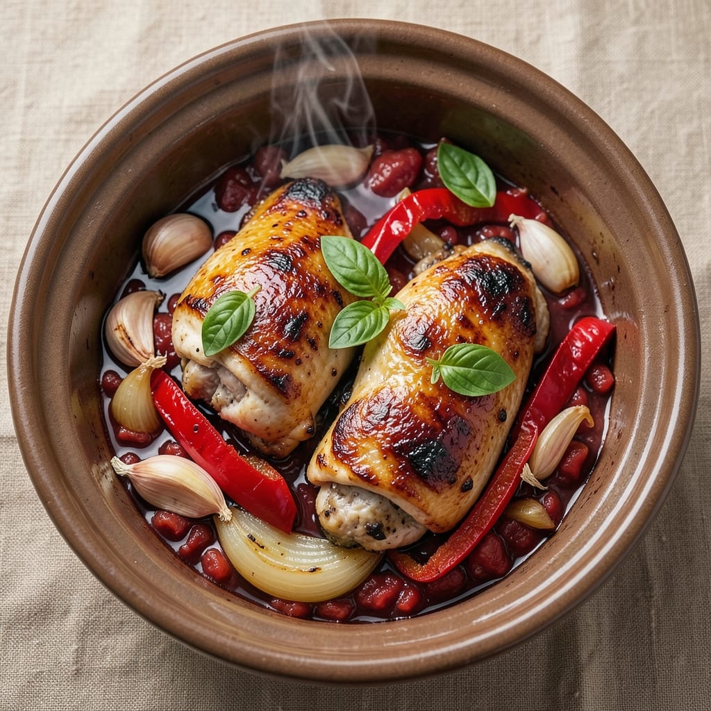 Best Ever Slow Cooker Chicken Cacciatore Recipe: Deep-Red Wine Sauce That Shines Through